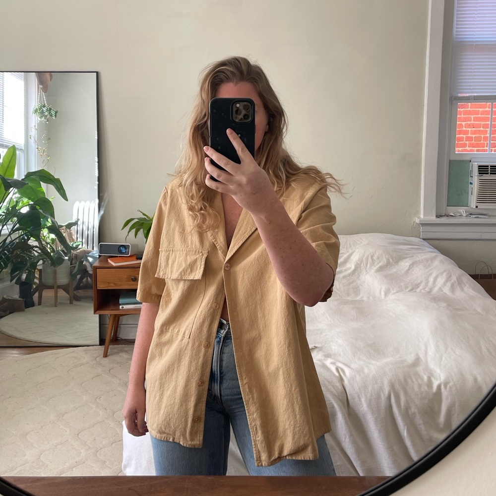 ASOS design oversized short sleeve camp shirt